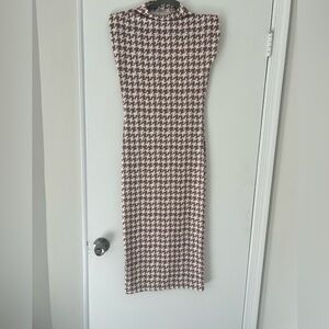 Shein Small Tan and White Checkered Dress